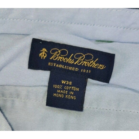 Brooks Brothers Chino Shorts Embroidered Sailboats Men 34 Green Golf 9.5" Inseam - Picture 5 of 5